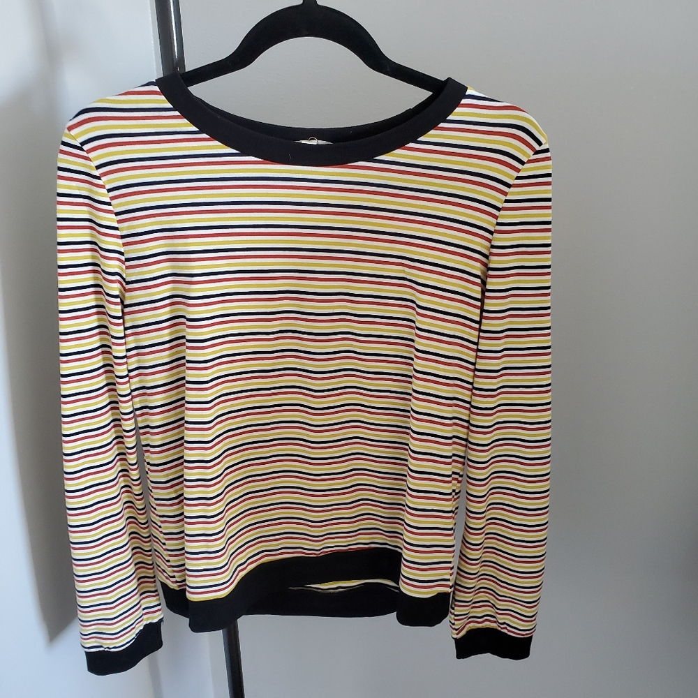 Multi color stripe top